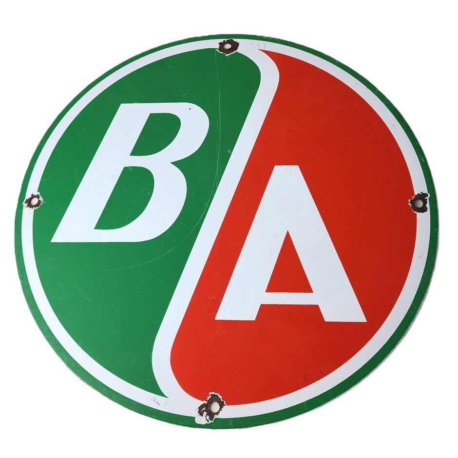 Vintage British Airways Sign - Aviation Hangar Gas Pump Airline Porcelain Sign