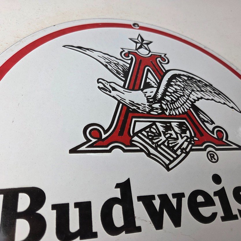 Vintage Budweiser Beer Sign - Adult Beverage Anheuser Busch Porcelain Sign - Image 5