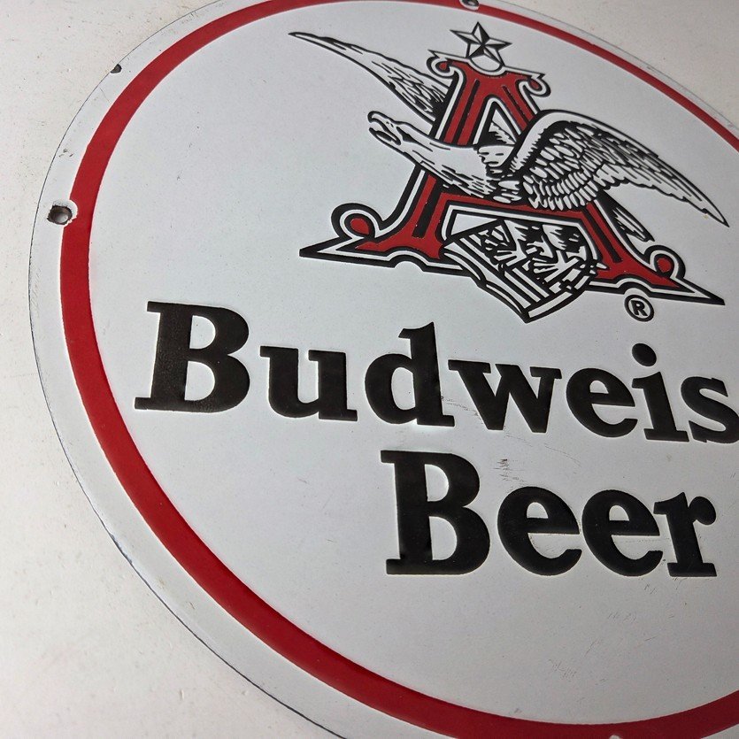 Vintage Budweiser Beer Sign - Adult Beverage Anheuser Busch Porcelain Sign - Image 6