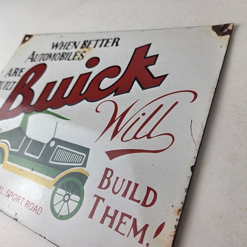 Vintage Buick Sign - Porcelain Automobiles Gas Pump Service Dealership Sign - Image 12