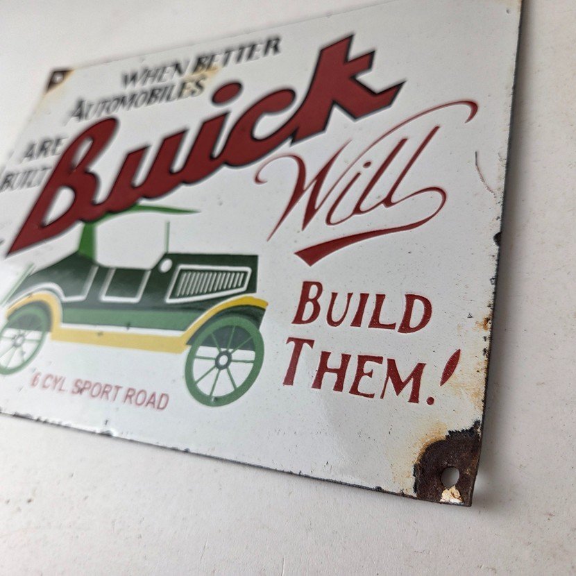 Vintage Buick Sign - Porcelain Automobiles Gas Pump Service Dealership Sign - Image 13