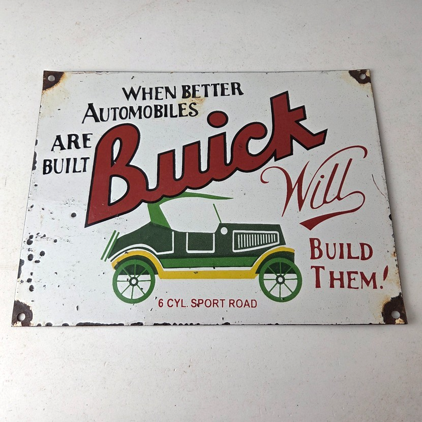 Vintage Buick Sign - Porcelain Automobiles Gas Pump Service Dealership Sign - Image 15