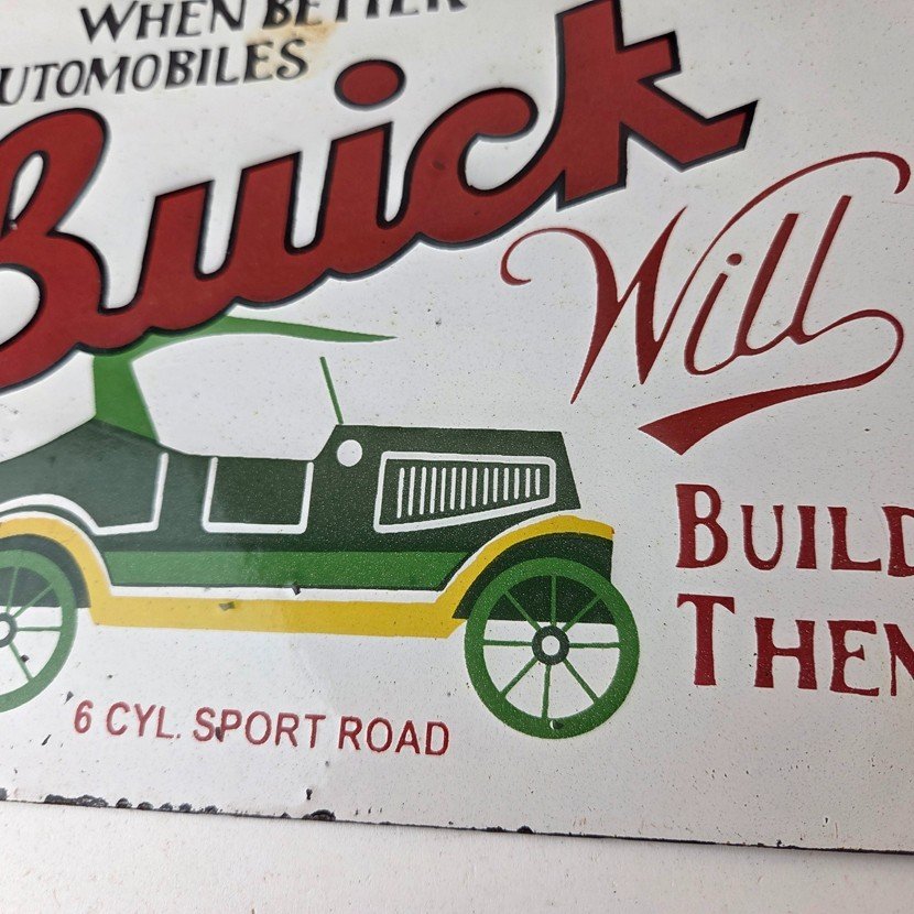 Vintage Buick Sign - Porcelain Automobiles Gas Pump Service Dealership Sign - Image 4