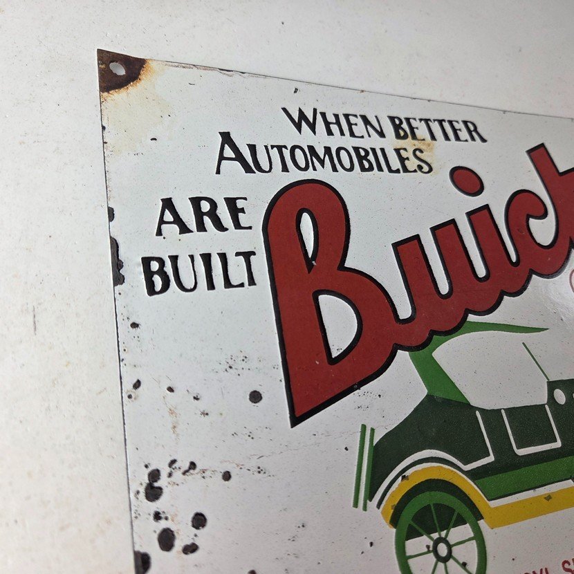 Vintage Buick Sign - Porcelain Automobiles Gas Pump Service Dealership Sign - Image 5