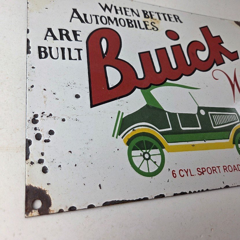 Vintage Buick Sign - Porcelain Automobiles Gas Pump Service Dealership Sign - Image 6