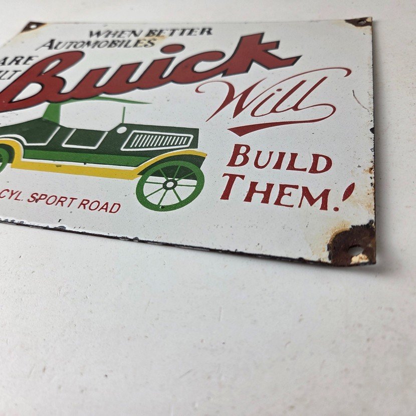 Vintage Buick Sign - Porcelain Automobiles Gas Pump Service Dealership Sign - Image 10