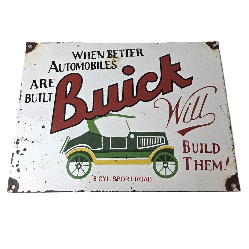 Vintage Buick Sign - Porcelain Automobiles Gas Pump Service Dealership Sign