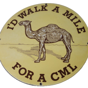 Vintage Camel Cigarette Papers Sign - Porcelain Tobacco Gas Pump Plate Sign