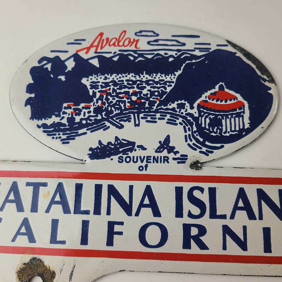Vintage Catalina California License Plate Topper - Sign Ad on Automobile Topper - Image 3