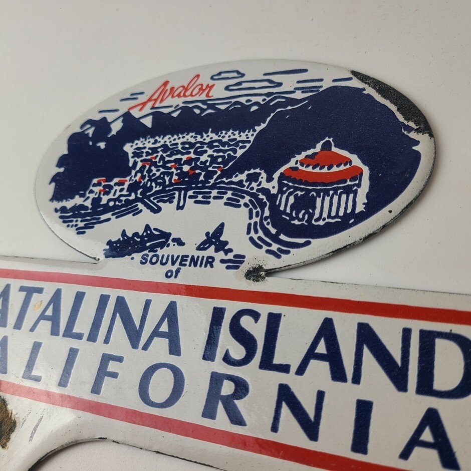 Vintage Catalina California License Plate Topper - Sign Ad on Automobile Topper - Image 8