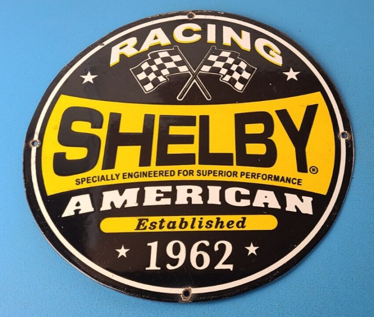 Vintage Chevrolet Porcelain Sign American Shelby Service Gas Pump Racing Sign 306070998498