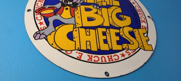 Vintage Chuck E Cheese Sign Porcelain Gas Pump Service Station Sign 305746555128 6