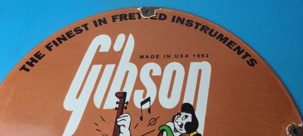 Vintage Gibson Guitars Popeye Porcelain Gas Station Sign 305769076718 12