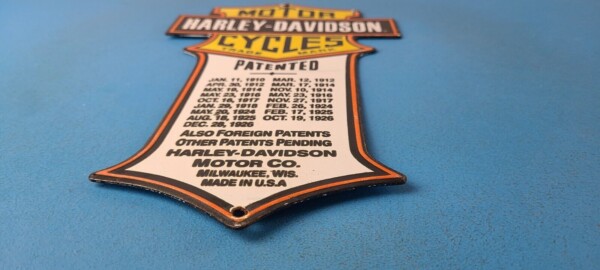 Vintage Harley Davidson Motorcycles Sign - Display Gas Pump Porcelain Sign - Image 11