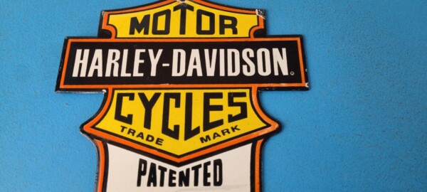 Vintage Harley Davidson Motorcycles Sign - Display Gas Pump Porcelain Sign - Image 3