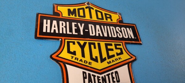 Vintage Harley Davidson Motorcycles Sign - Display Gas Pump Porcelain Sign - Image 5