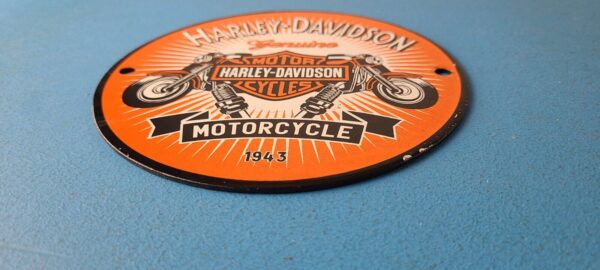 Vintage Harley Davidson Motorcycles Sign Spark Plugs Gas Pump Porcelain Sign 305778695528 10