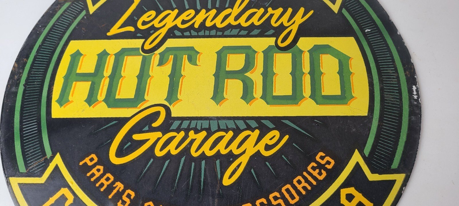 Vintage Hot Rod Legendary Sign - California Garage Auto Gas Pump Porcelain Sign - Image 4