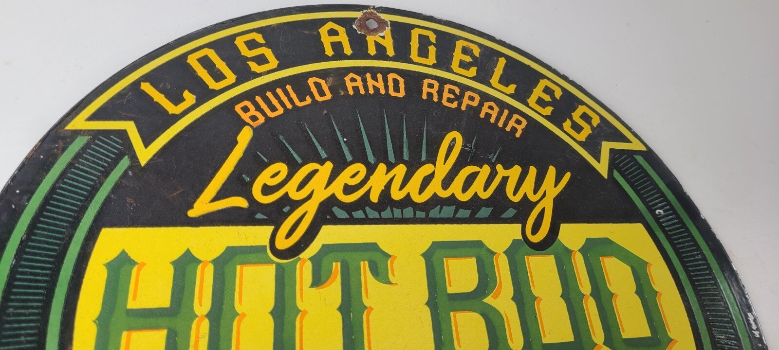 Vintage Hot Rod Legendary Sign - California Garage Auto Gas Pump Porcelain Sign - Image 5