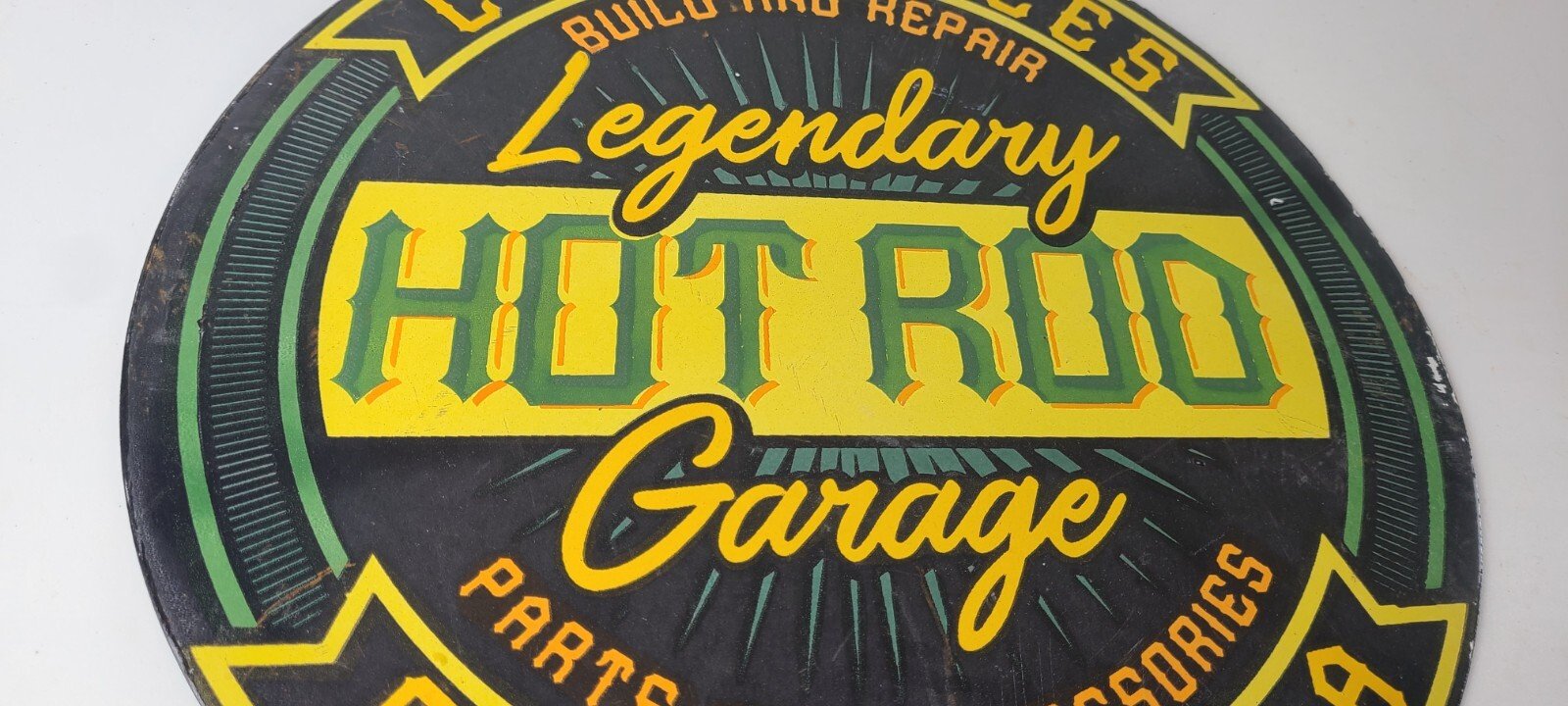 Vintage Hot Rod Legendary Sign - California Garage Auto Gas Pump Porcelain Sign - Image 6