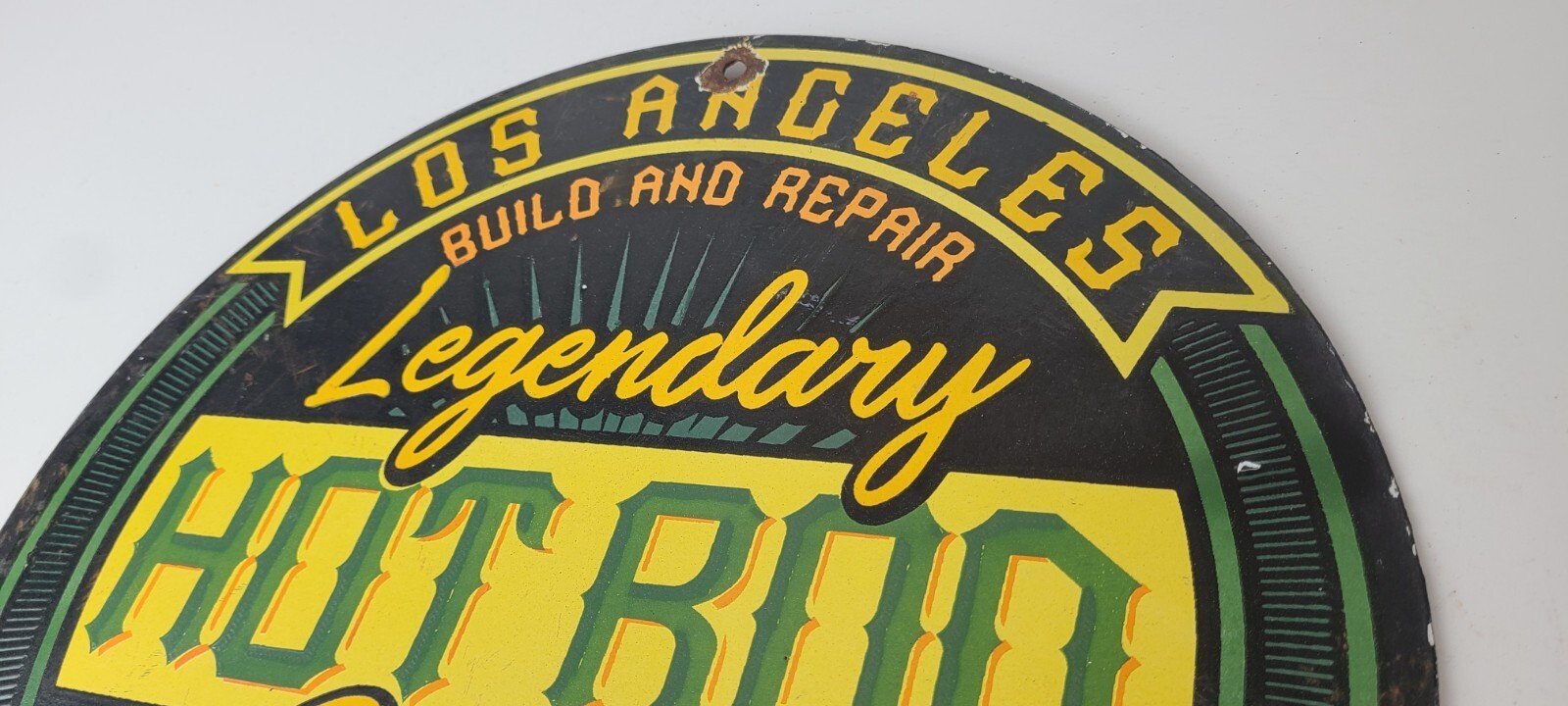 Vintage Hot Rod Legendary Sign - California Garage Auto Gas Pump Porcelain Sign - Image 8