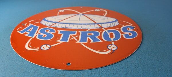 Vintage Houston Astros Sign MLB Baseball Stadium Porcelain Gas Pump Sign 305739537508 10