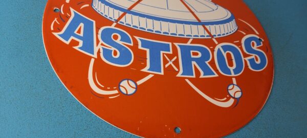 Vintage Houston Astros Sign MLB Baseball Stadium Porcelain Gas Pump Sign 305739537508 6