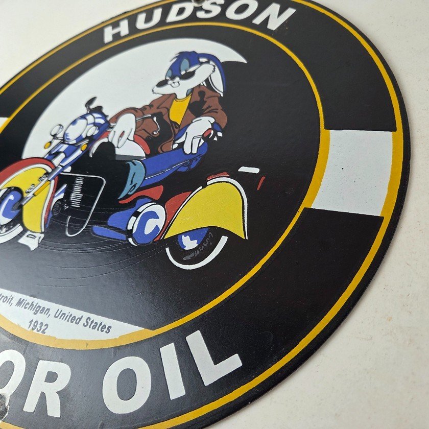 Vintage Hudson Automobiles Sign - Gas Service Station Porcelain Sign - Image 13