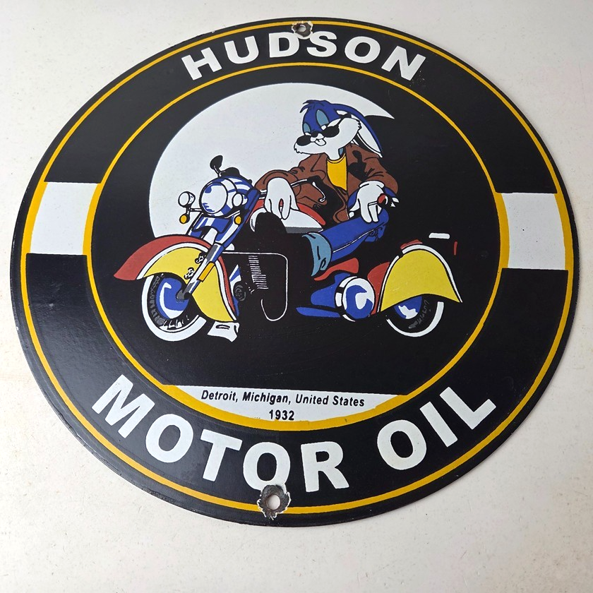 Vintage Hudson Automobiles Sign - Gas Service Station Porcelain Sign - Image 15