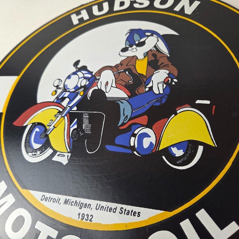 Vintage Hudson Automobiles Sign - Gas Service Station Porcelain Sign - Image 4