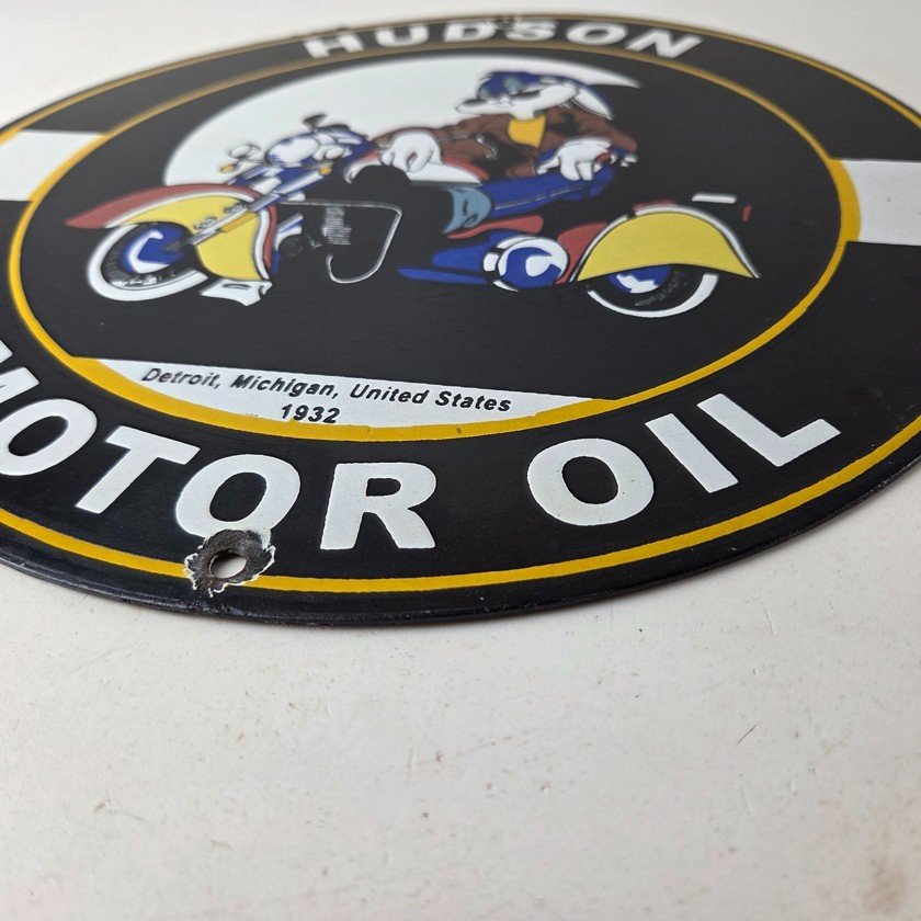 Vintage Hudson Automobiles Sign - Gas Service Station Porcelain Sign - Image 10
