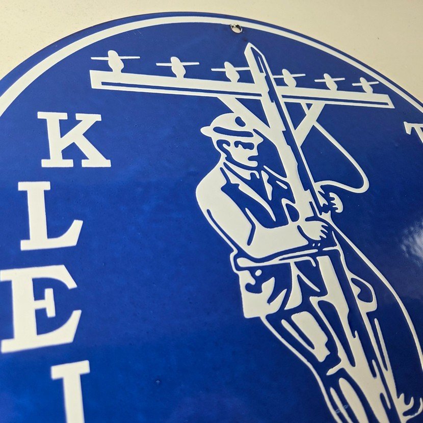 Vintage Klein Tools Porcelain Sign - Auto Mechanic Gas Service Shop Garage Sign - Image 5