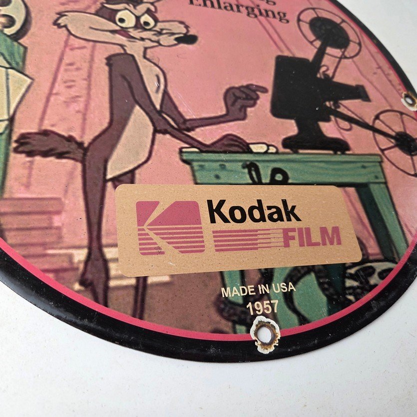 Vintage Kodak Camera Sign - Photos Film Gas Pump Porcelain Sign - Image 11