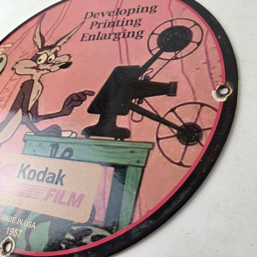 Vintage Kodak Camera Sign - Photos Film Gas Pump Porcelain Sign - Image 13