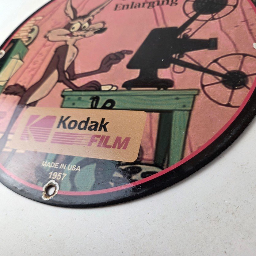 Vintage Kodak Camera Sign - Photos Film Gas Pump Porcelain Sign - Image 14