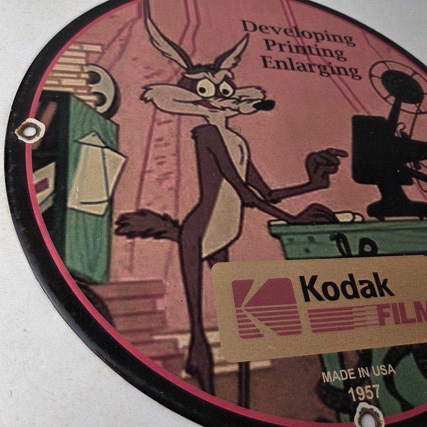 Vintage Kodak Camera Sign - Photos Film Gas Pump Porcelain Sign - Image 6