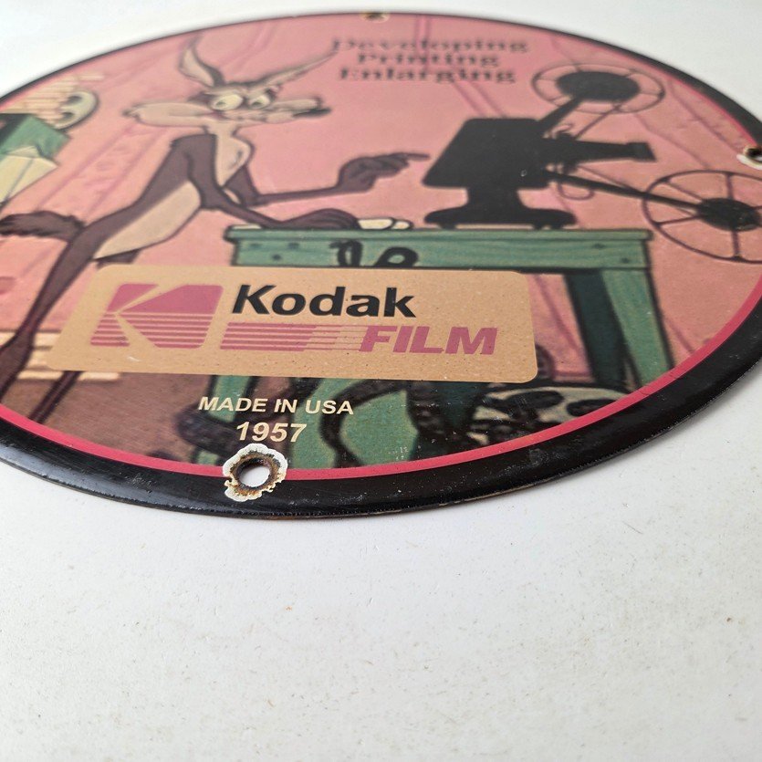 Vintage Kodak Camera Sign - Photos Film Gas Pump Porcelain Sign - Image 10