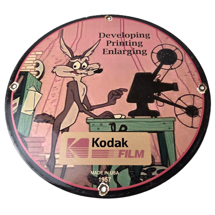 Vintage Kodak Camera Sign - Photos Film Gas Pump Porcelain Sign