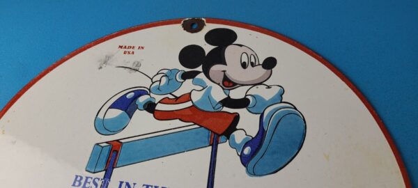 Vintage Marathon Gasoline Sign Porcelain Disney Mickey Station Pump Sign 305768692148 7