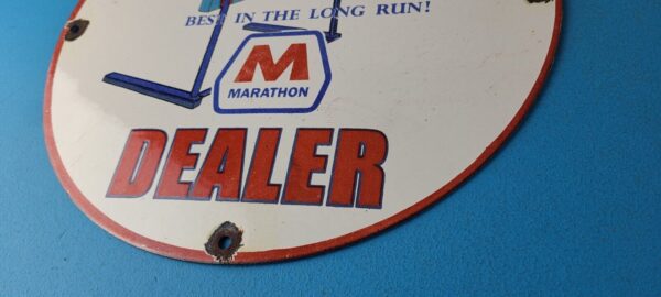 Vintage Marathon Gasoline Sign Porcelain Disney Mickey Station Pump Sign 305768692148 9