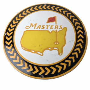 Vintage Masters Golf Sign - Golfing Sales Clubs Dealer Porcelain Gas Pump Sign