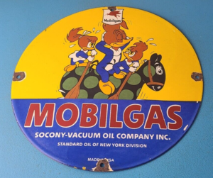 Vintage Mobil Gasoline Sign Mobilgas Socony Gas Pump Plate Porcelain Sign 305868068598