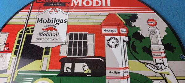 Vintage Mobilgas Sign Gargoyle Mobil Filling Station Porcelain Gas Pump Sign 305863589898 2