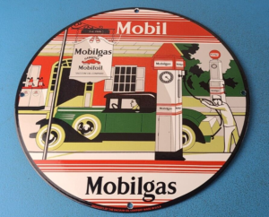 Vintage Mobilgas Sign Gargoyle Mobil Filling Station Porcelain Gas Pump Sign 305863589898