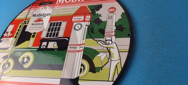 Vintage Mobilgas Sign Gargoyle Mobil Filling Station Porcelain Gas Pump Sign 305863589898 8