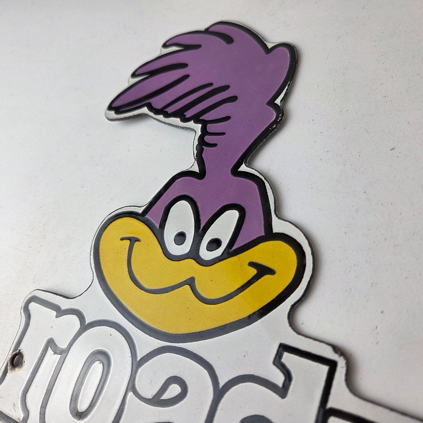 Vintage Mopar Chrysler Sign - Road Runner Plymouth Gas Pump Plate Porcelain Sign - Image 12