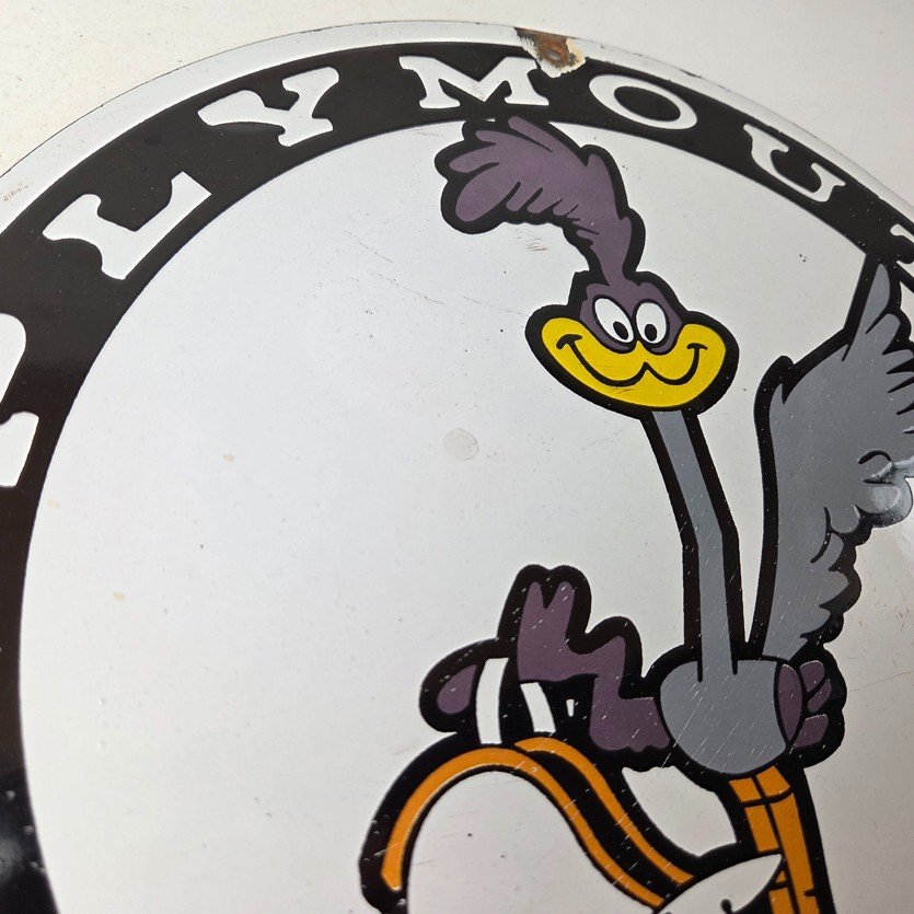 Vintage Mopar Plymouth Sign - Porcelain Road Runner Auto Shop Gas Pump Sign - Image 5