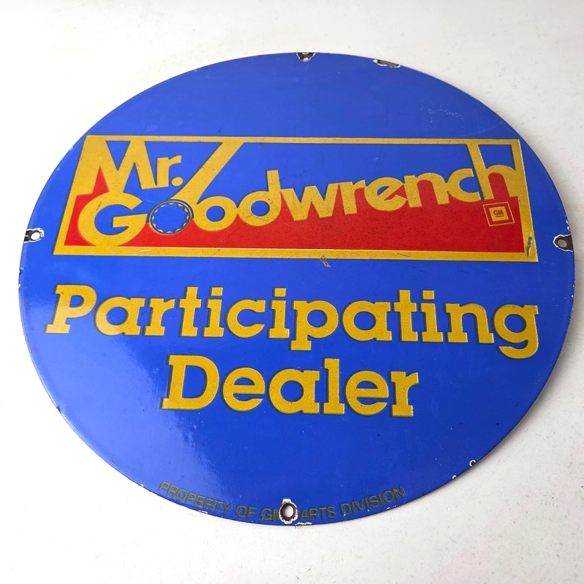 Vintage Mr Goodwrench Porcelain Sign - Old Auto Car Mechanic Gas Pump Sign - Image 15