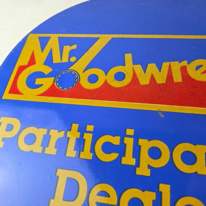 Vintage Mr Goodwrench Porcelain Sign - Old Auto Car Mechanic Gas Pump Sign - Image 3