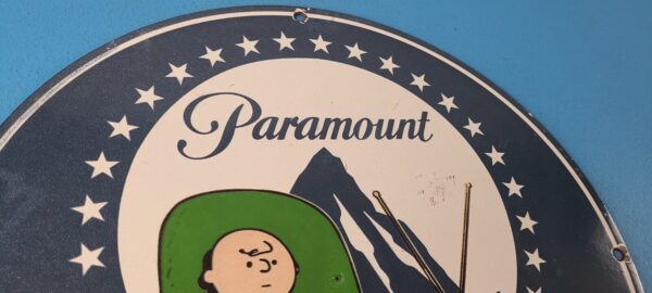 Vintage Paramount Television Sign TV Snoopy Porcelain Gas Sign 305868192378 4